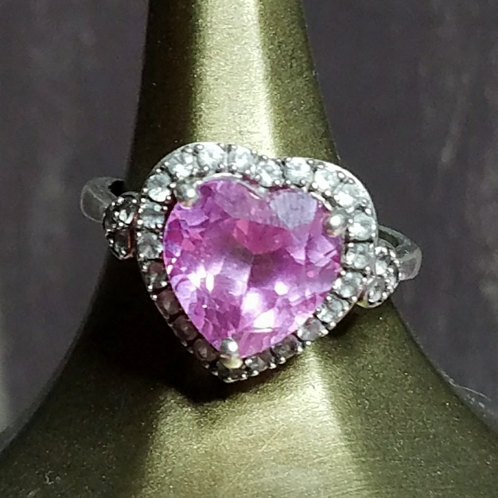 Pink heart ring